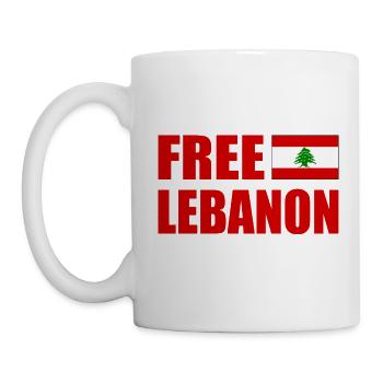 free lebanon - Mug blanc - blanc - Gauche
