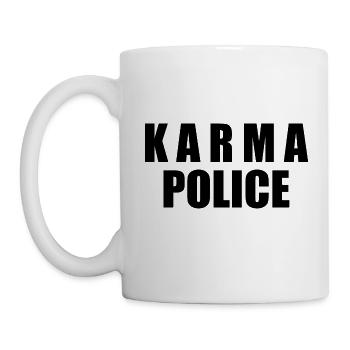 Karma police - Tasse - Weiß - Links