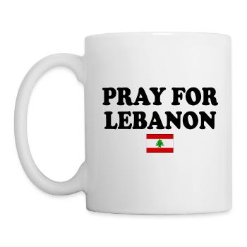 Pray for lebanon - Mug blanc - blanc - Gauche