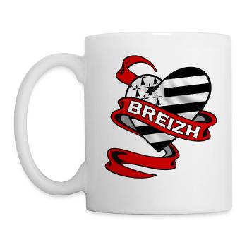 Breizh heart - Mug blanc - blanc - Gauche