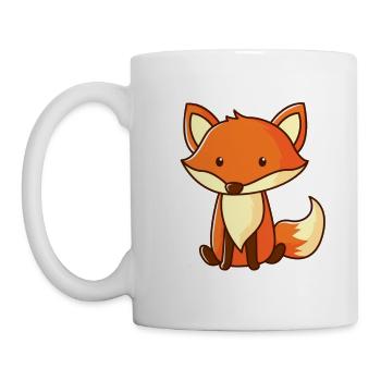 Süßer Fuchs Geschenkidee Kinder Geburtstag - Tasse - Weiß - Links