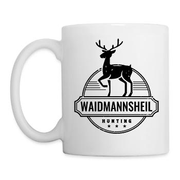 Waidmannsheil Hirsch Jäger Jagd jagen hunting - Tasse - Weiß - Links