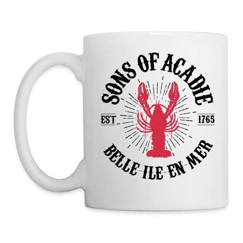 Sons of Acadie Homard Rouge et Noir - Mug blanc