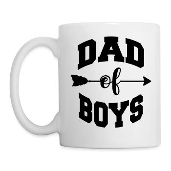 Dad of boys Father Son Sons Gift Idea Father's Day - Mug - white - Left