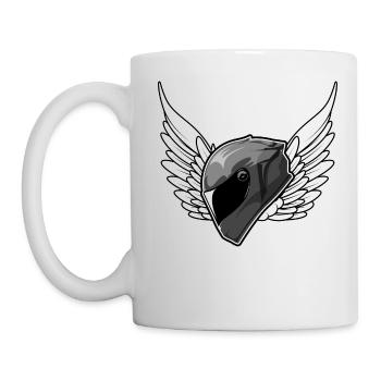 casque moto motard motocycliste - Mug blanc - blanc - Gauche