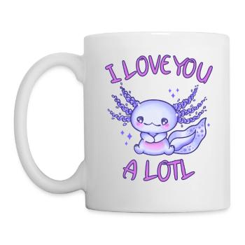 I love you a lotl Axolotl in love - Mug - white - Left