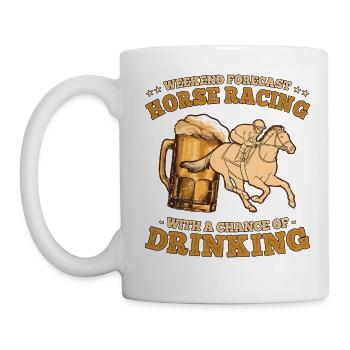 Weekend Forecast Horse Racing and Beer - Mug - white - Left