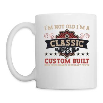 Classique Décembre 2000 - Cadeau du 22e anniversaire - Mug blanc - blanc - Gauche