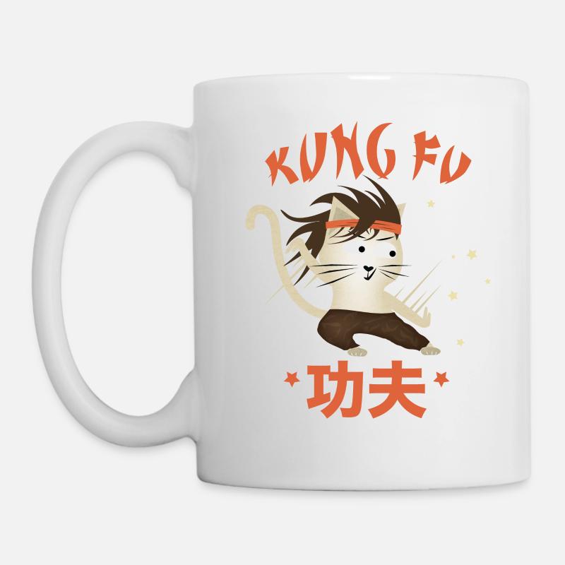 Funny Cat - Kung Fu - Chats drôles - Mug blanc - blanc