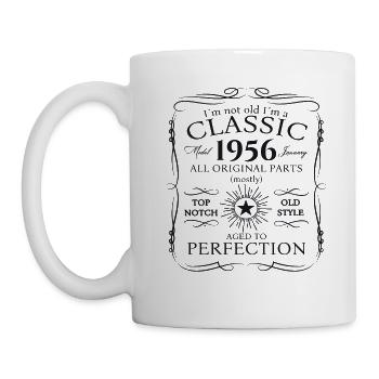 Né en 1956 janvier 67e anniversaire Homme cadeau - Mug blanc - blanc - Gauche