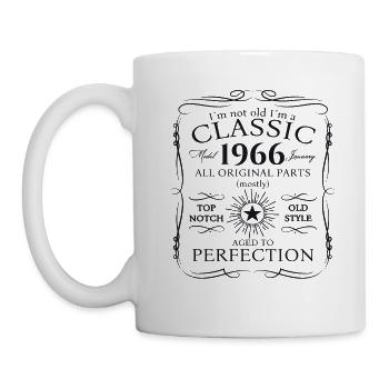 Né en 1966 Janvier 57e anniversaire Homme cadeau - Mug blanc - blanc - Gauche
