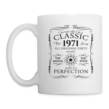 Né en 1971 Janvier 52ème anniversaire Homme cadeau - Mug blanc - blanc - Gauche