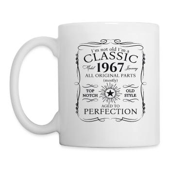 Né en 1967 Janvier 56e anniversaire Homme cadeau - Mug blanc - blanc - Gauche