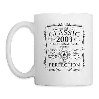 Année 2003 Janvier 20e anniversaire cadeau homme - Mug blanc - blanc - Gauche