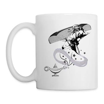 Magic Lampe Gleitschirmflug - Tasse - Weiß - Links