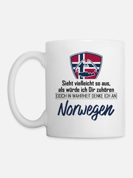 Norwegen Wahrheit Angeln - Tasse - Weiß