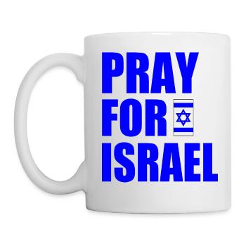 Pray for israel - Mug - white - Left