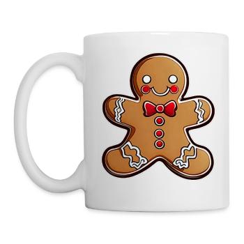 Niedlicher Lebkuchenmann - Tasse - Weiß - Links