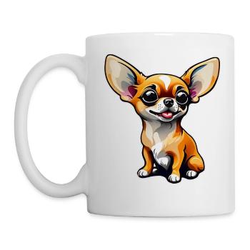 Cute Little Chihuahua Dog in Comic Style I - Mug - white - Left