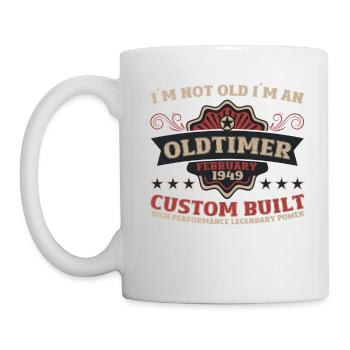 75e anniversaire Vintage Février Millésime 1949 - Mug blanc - blanc - Gauche