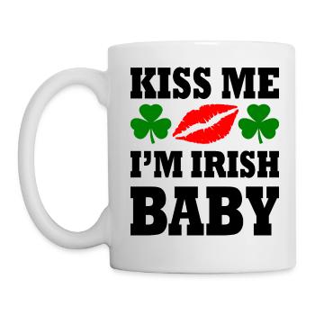 kiss me im irish baby - Mug - white - Left