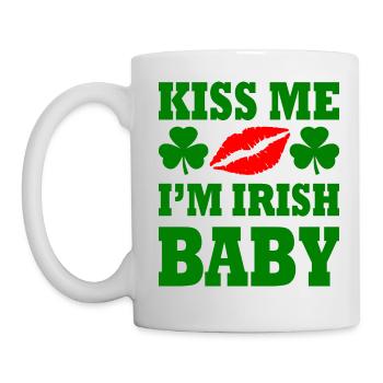kiss me im irish baby - Mug blanc - blanc - Gauche