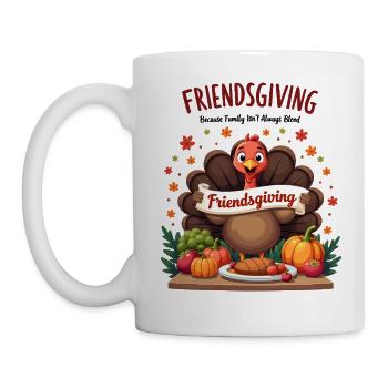 Friendsgiving Family - Tasse - Weiß - Links