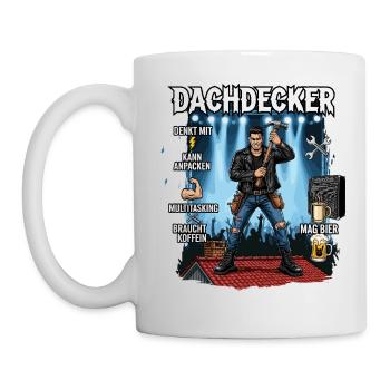 Der Dachdecker - Tasse - Weiß - Links