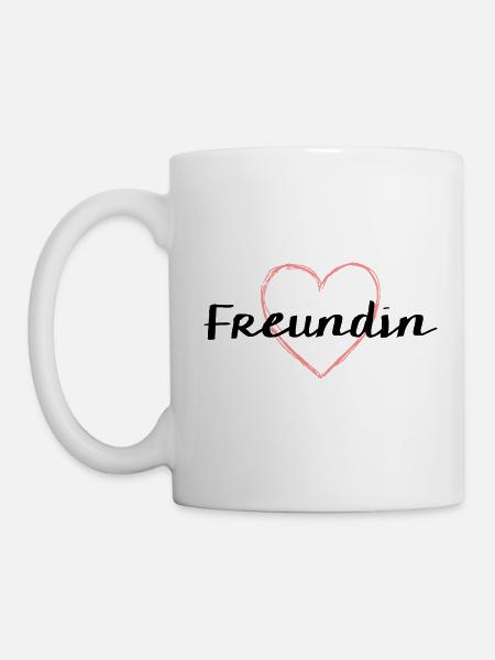 Freundin Herz Junggesellenabschied Beste Freundin - Tasse - Weiß
