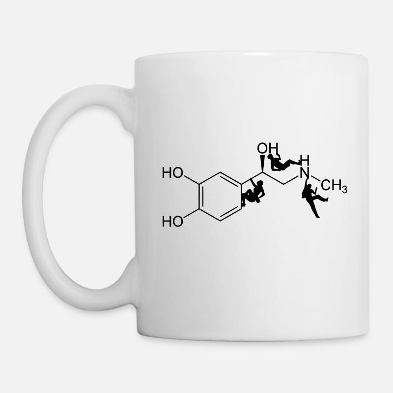 Klettern Bouldern Adrenalin Climbing Geschenk - Tasse - Weiß