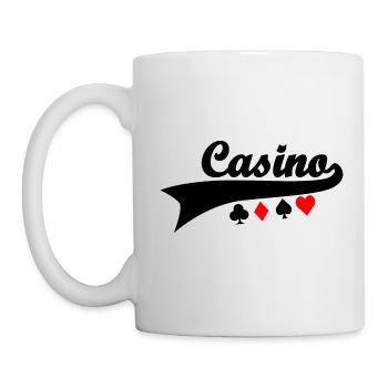 Casino - Poker Blackjack Roulette - jeux de hasard - Mug blanc - blanc - Gauche