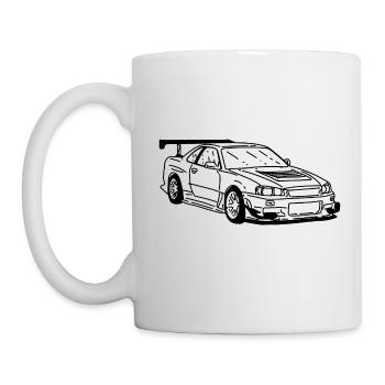 Voiture de course - Mug blanc - blanc - Gauche