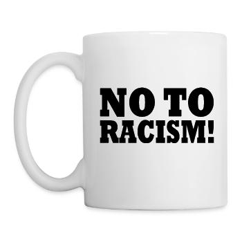 No to racism - Tasse - Weiß - Links