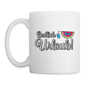 Wassermelone Urlaub Spruch - Tasse - Weiß - Links