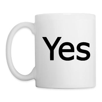 Yes - Tasse - Weiß - Links