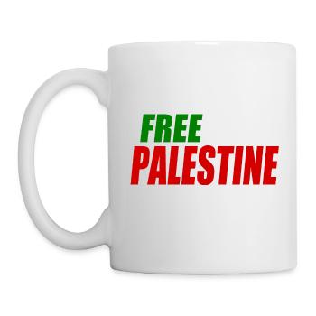 Free palestine - Tasse - Weiß - Links