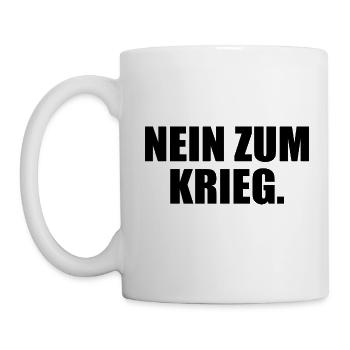 Nein zum krieg - Tasse - Weiß - Links