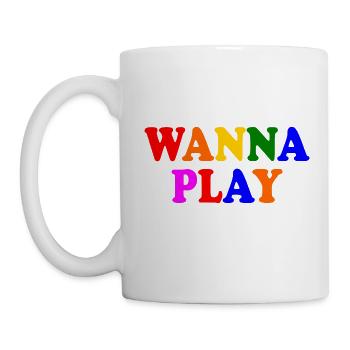 Wanna play - Mug blanc - blanc - Gauche