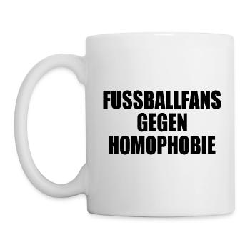 fußballfans gegen homophobie - Tasse - Weiß - Links