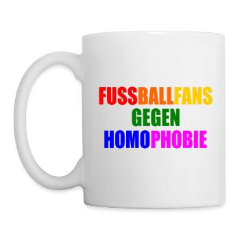 fans gegen homophobie - Tasse - Weiß - Links