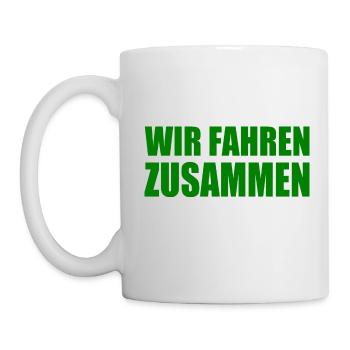 wir fahren zusammen - Tasse - Weiß - Links