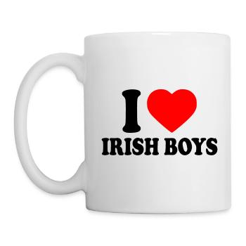I love irish boys - Tasse - Weiß - Links