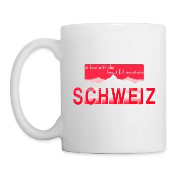 Schweiz Berge - Tasse - Weiß - Links