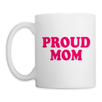 Proud mom - Tasse - Weiß - Links