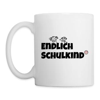 Endlich Schulkind - Tasse - Weiß - Links