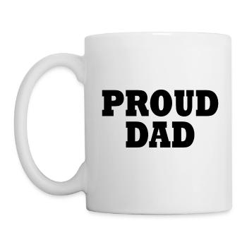 Proud dad - Tasse - Weiß - Links
