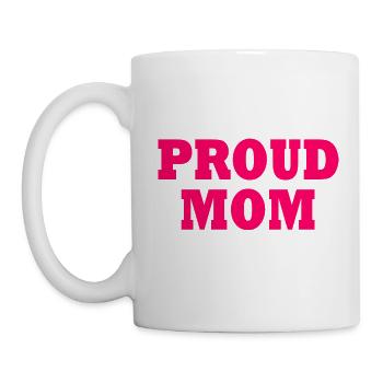 Proud mom - Tasse - Weiß - Links