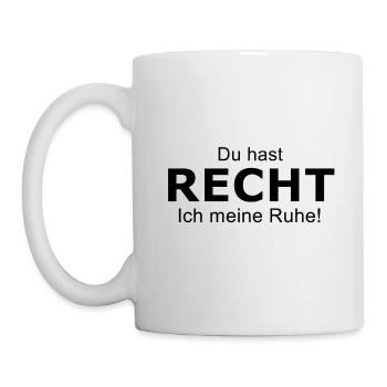 Recht - Tasse - Weiß - Links