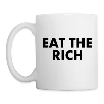 Eat the rich - Tasse - Weiß - Links