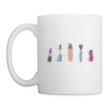 Make-up watercolors - Mug - white - Left